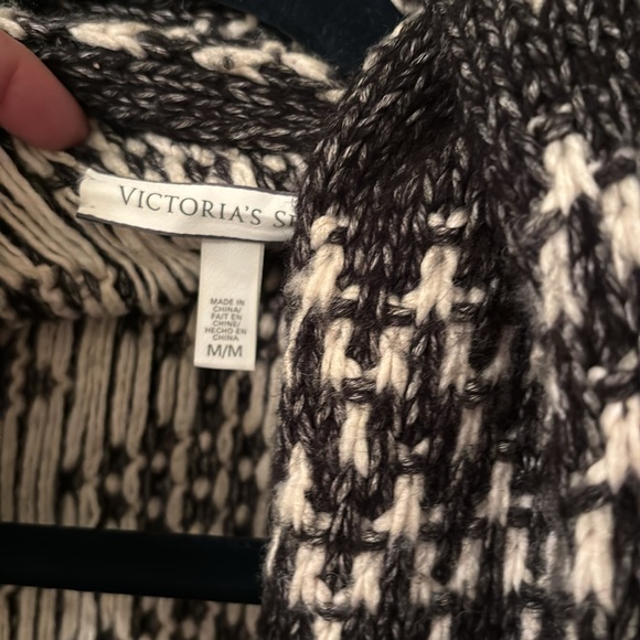 Victoria’s Secret dark cotton alpaca blend sweater 3/4 sleeves size medium women - Picture 2 of 5